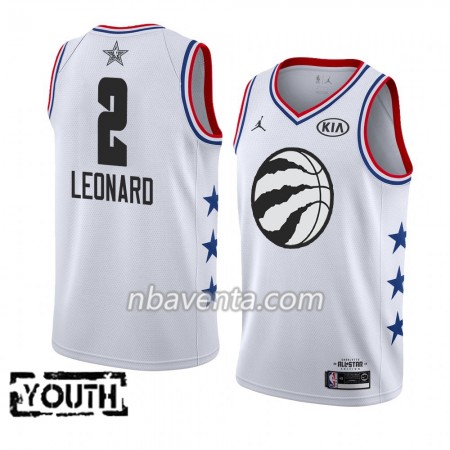 Camiseta Niños Toronto Raptors Kawhi Leonard 2 2019 All-Star Jordan Brand Blanco Swingman